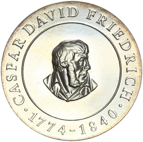 DDR Gedenkmünze 10 Mark 1974 A Caspar David Friedrich Silber pfr., stgl. Jäger 1553