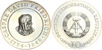 DDR Gedenkmünze 10 Mark 1974 A Caspar David Friedrich Silber pfr., stgl. Jäger 1553