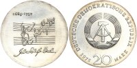 DDR Gedenkmünze 20 Mark 1975 A Johann Sebastian Bach Silber pfr., stgl. Jäger 1555
