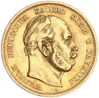 Preußen Wilhelm I. 10 Mark 1886 A Gold ss...