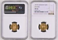 Bayern Ludwig II. 5 Mark 1877 D NGC MS66 Gold stgl....