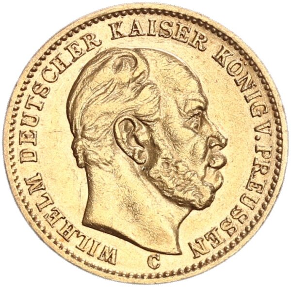 Preußen Wilhelm I. 20 Mark 1877 C Gold ss+/vz Jäger 246