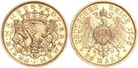Bremen Stadt 20 Mark 1906 J Gold vz-stgl., aus PP Jäger 205