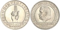 Weimarer Republik 3 Reichsmark 1929 D Schwurhand Silber vz Jäger 340