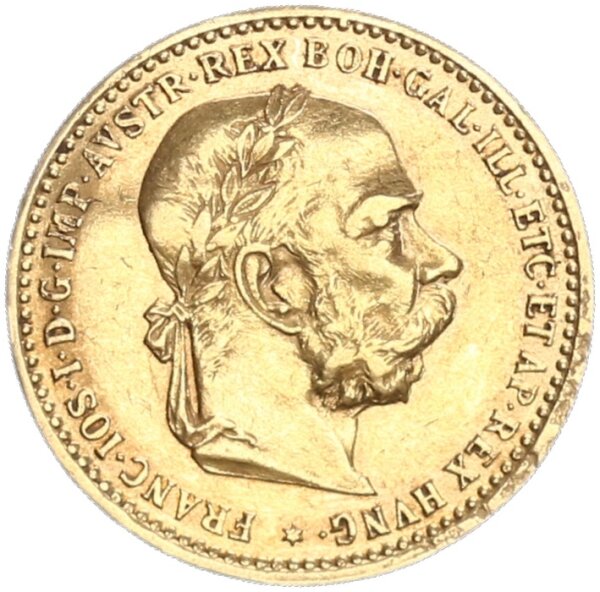 Österreich Kaiserreich Franz Joseph I. 10 Kronen 1896 Wien Gold ss