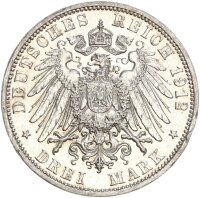 Lübeck Freie und Hansestadt 3 Mark 1912 A Silber...