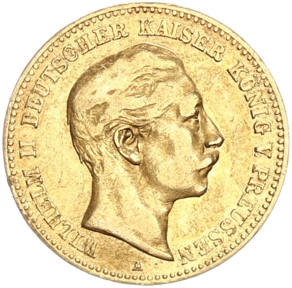 Preußen Wilhelm II. 10 Mark 1894 A Gold ss/ss-vz Jäger 251