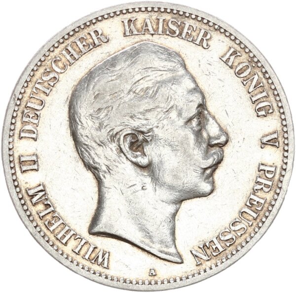 Preußen Wilhelm II. 5 Mark 1888 A Dreikaiserjahr Silber ss+ Jäger 101