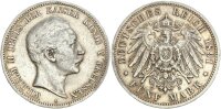 Preußen Wilhelm II. 5 Mark 1891 A Silber ss Jäger 104