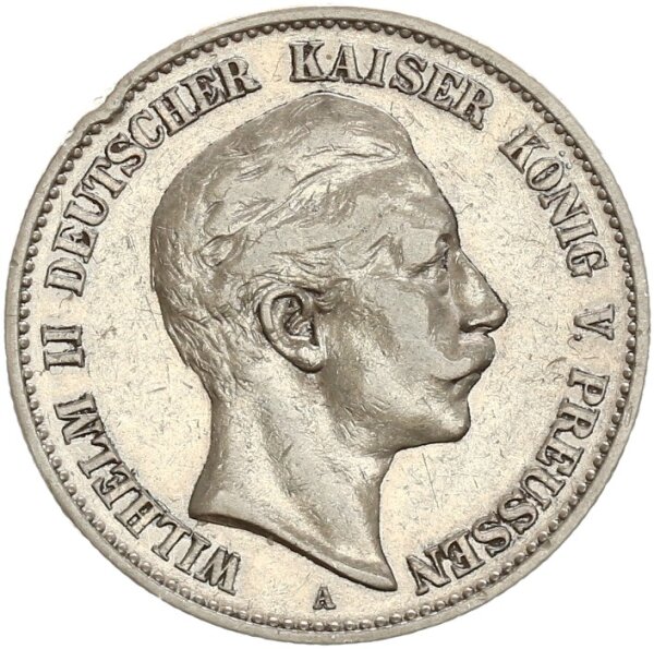 Preußen Wilhelm II. 2 Mark 1891 A Silber ss Jäger 102
