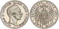 Preußen Wilhelm II. 2 Mark 1891 A Silber ss Jäger 102