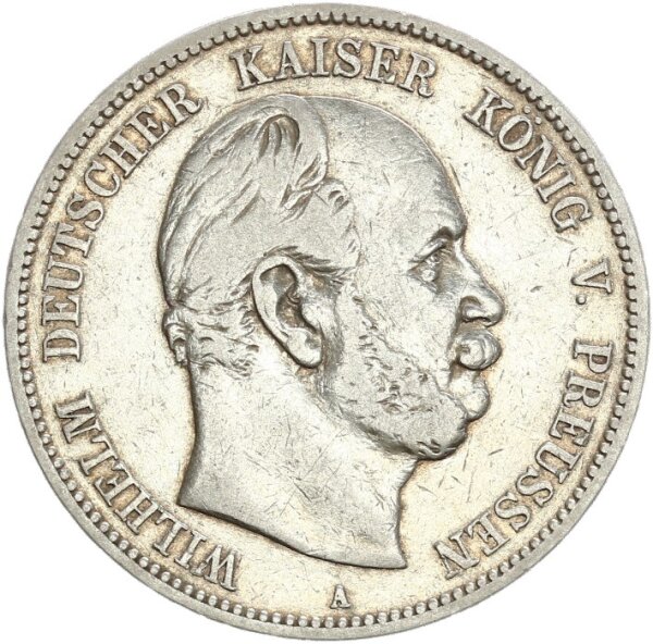 Preußen Wilhelm I. 5 Mark 1876 A Silber ss Jäger 97