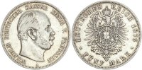 Preußen Wilhelm I. 5 Mark 1876 A Silber ss Jäger 97